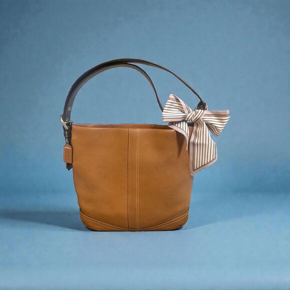 Coach Handbags - Coach Legacy Convertible Purse F10940 Camel Pebbled Leather Nickel Shoulder Bag